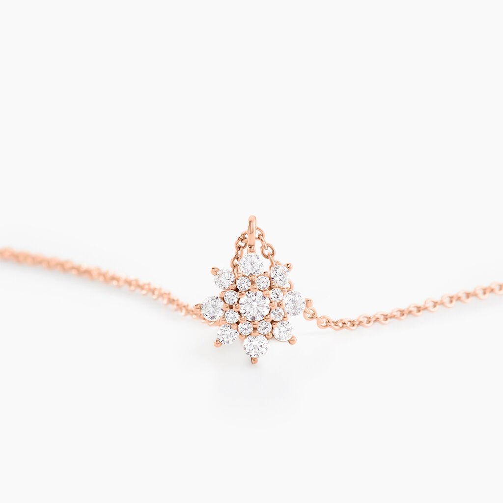 Collier Lorraine Argent Rose Oxyde De Zirconium - Colliers fantaisie Femme | Histoire d’Or