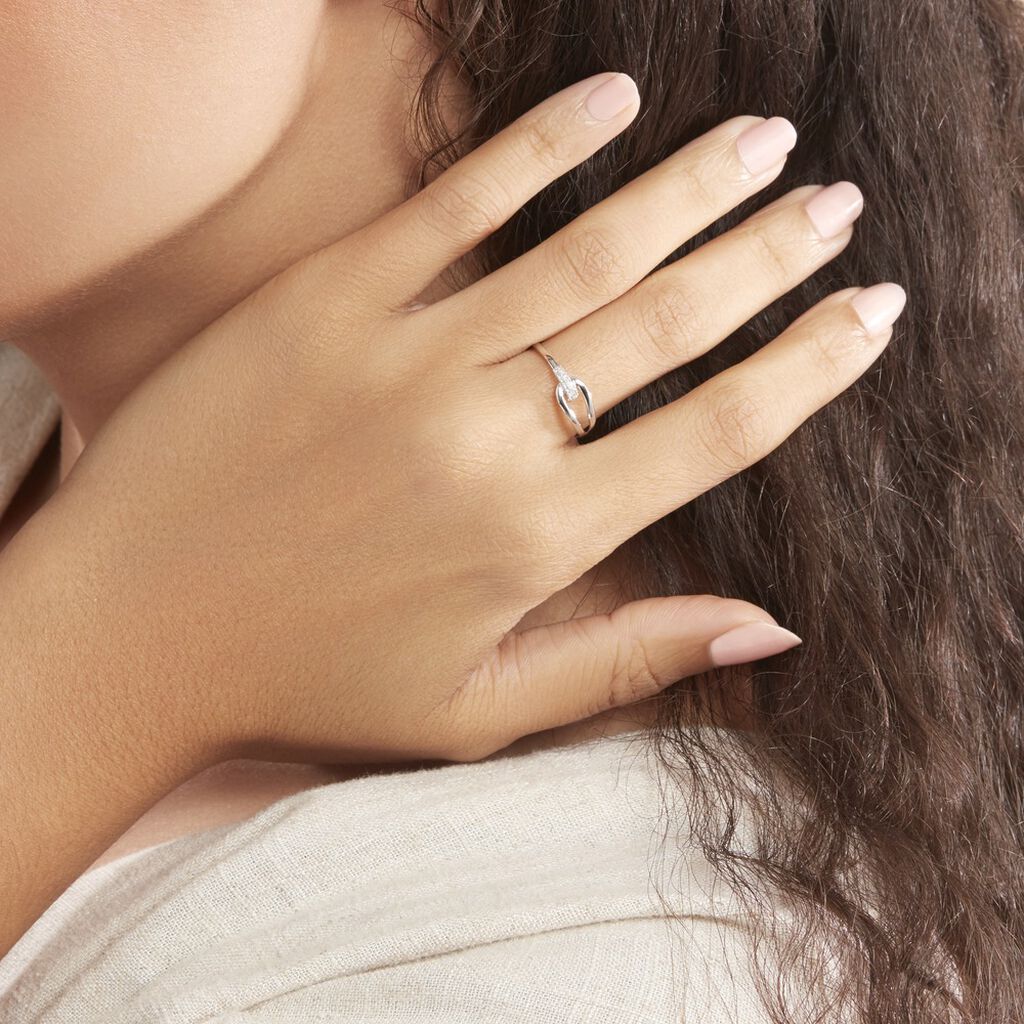 Bague Cyranna Or Blanc Diamant - Bagues avec pierre Femme | Histoire d’Or