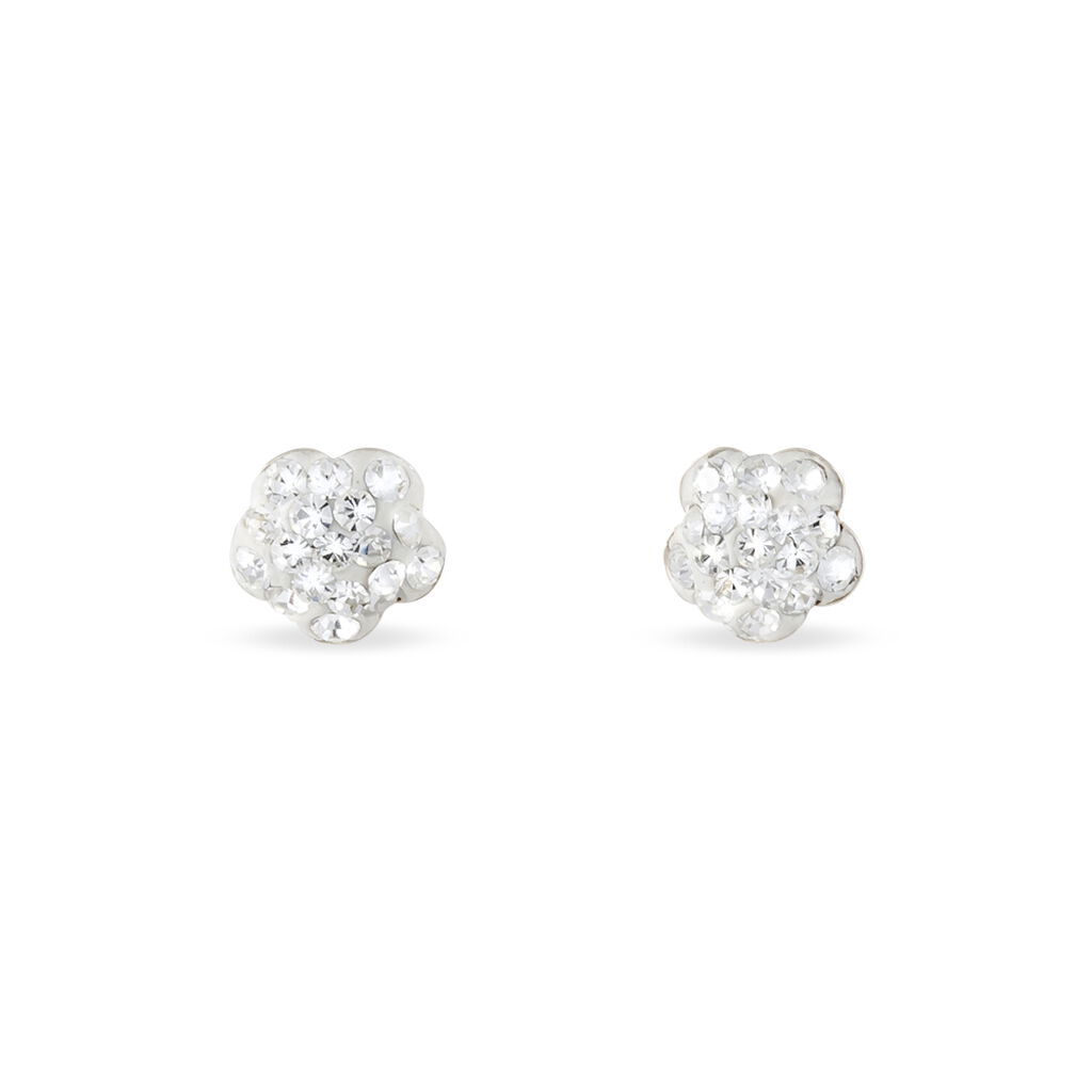 Boucles D'oreilles Puces Marie-guylene Or Jaune Strass - Clous d'oreilles Femme | Histoire d’Or
