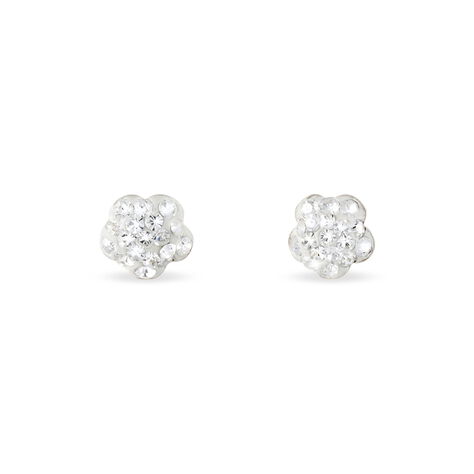 Boucles D'oreilles Puces Marie-guylene Or Jaune Strass - Clous d'oreilles Femme | Histoire d’Or