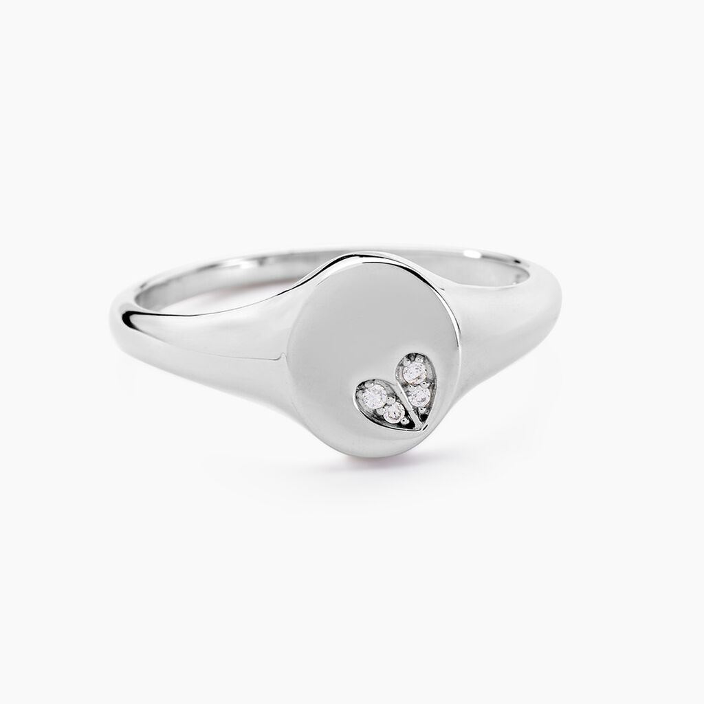 Bague Declaration Argent Blanc Oxyde De Zirconium - Bagues avec pierre Femme | Histoire d’Or