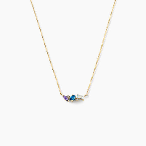 Collier Printemps Précieux Or Jaune Topaze Améthyste - Colliers Femme | Histoire d’Or