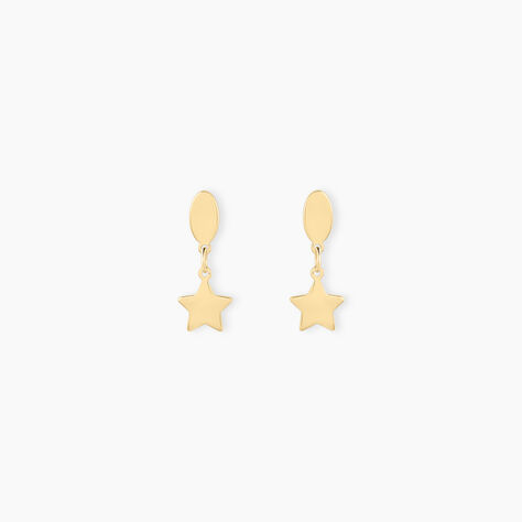 Boucles D'oreilles Pendantes Alphonsine Etoile Or Jaune - Boucles d'oreilles pendantes Femme | Histoire d’Or