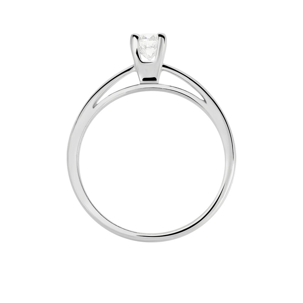 Bague Solitaire Loren Or Blanc Diamant - Bagues solitaires Femme | Histoire d&rsquo;Or