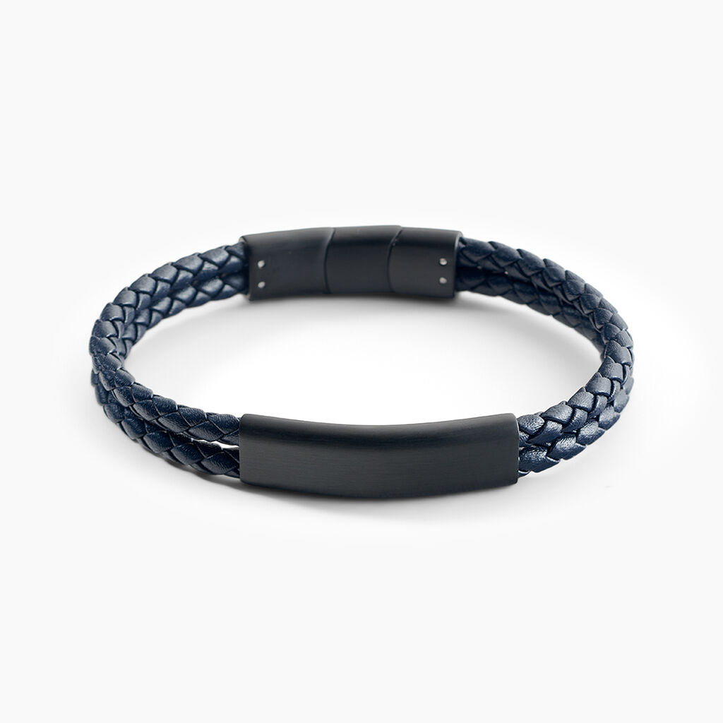 Bracelet Jourdan Come Cuir Bleu - Nouveautés bijoux Homme | Histoire d’Or