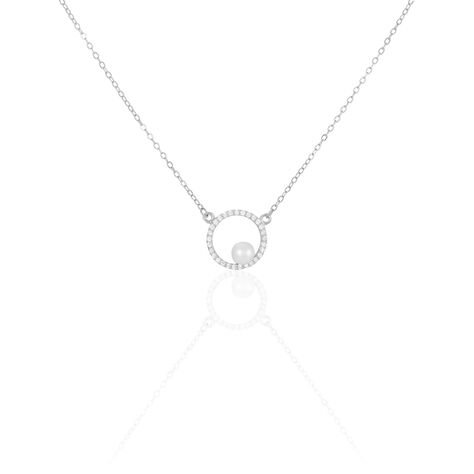 Collier Marthe Argent Blanc Perle De Culture Et Oxyde De Zirconium - Colliers fantaisie Femme | Histoire d’Or