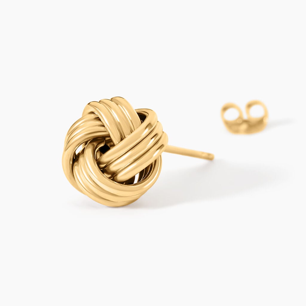 Boucles D'Oreilles Puces Ganesh Or Jaune - Clous d'oreilles Femme | Histoire d&rsquo;Or