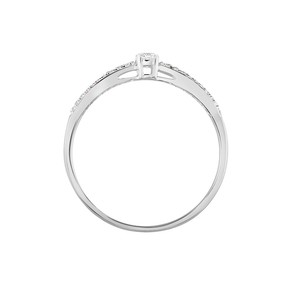 Bague Solitaire Katalina Or Blanc Diamant - Bagues solitaires Femme | Histoire d’Or
