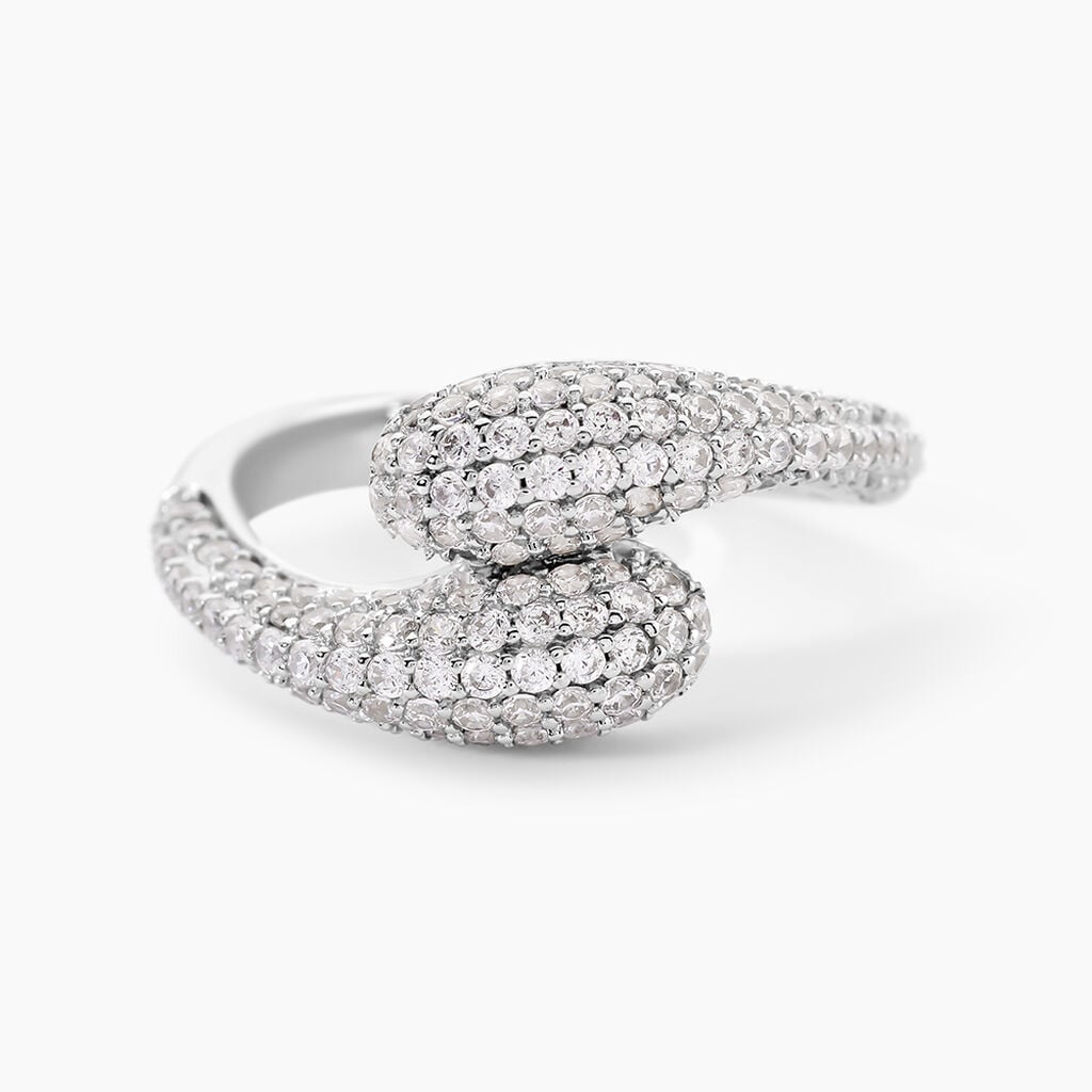 Bague Mademoiselle Argent Blanc Oxyde De Zirconium - Bagues avec pierre Femme | Histoire d&rsquo;Or