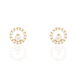 Boucles D'oreilles Puces Lila Plaqué Or Jaune Oxyde De Zirconium - Boucles d'oreilles fantaisie Femme | Histoire d’Or