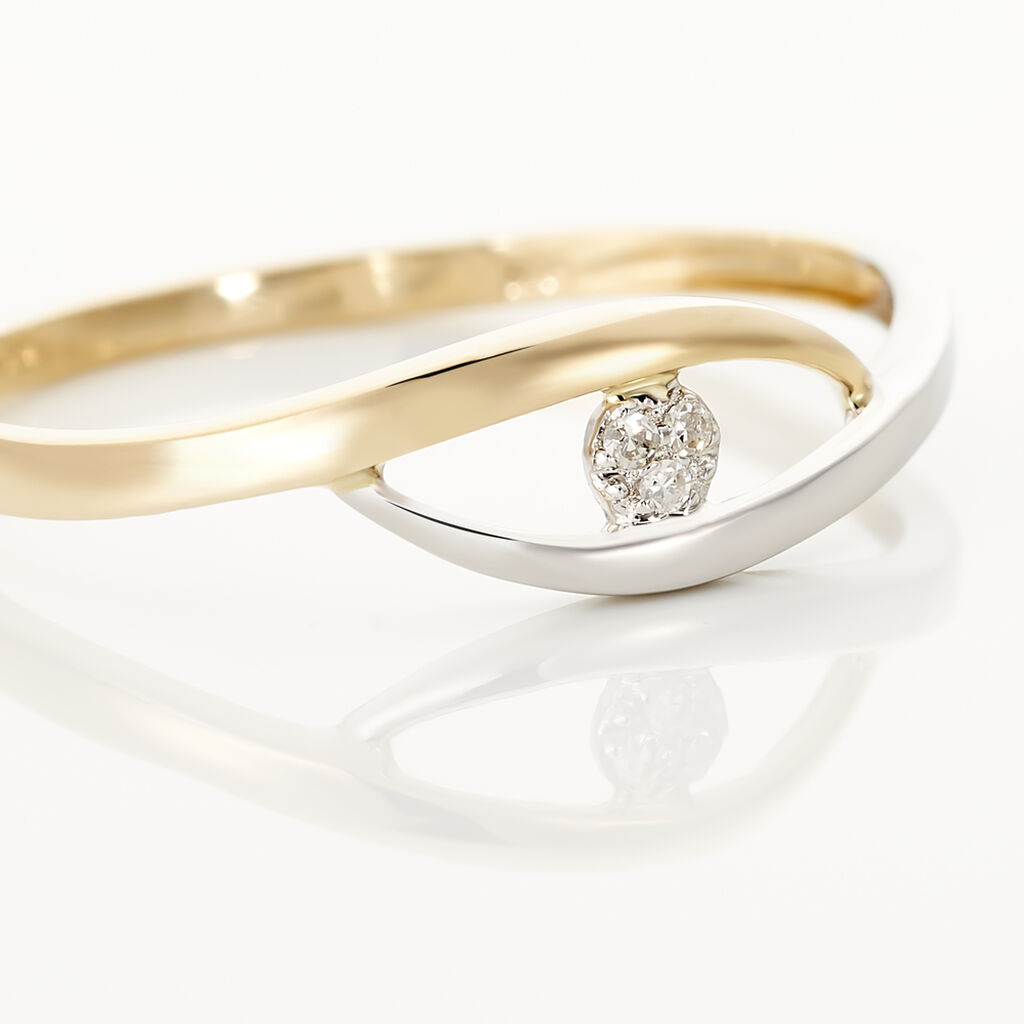 Bague Nohane Or Bicolore Diamant - Bagues solitaires Femme | Histoire d’Or