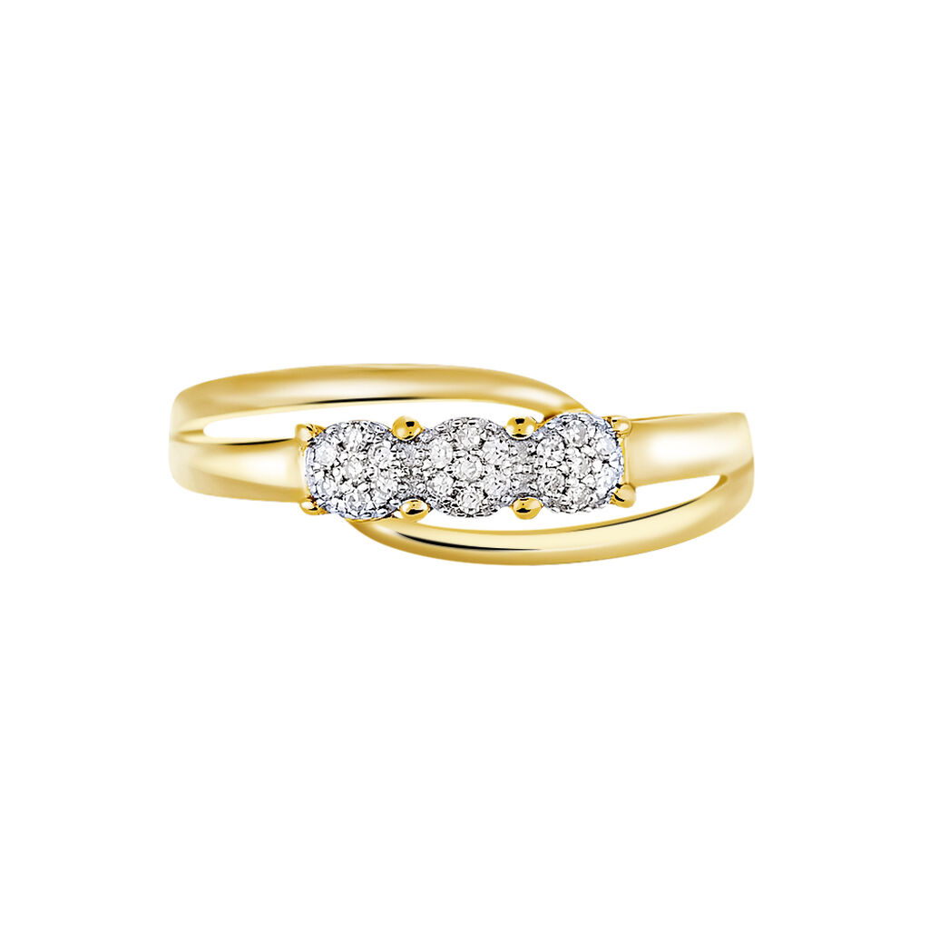 Bague Nolan Or Jaune Diamant - Bagues avec pierre Femme | Histoire d’Or