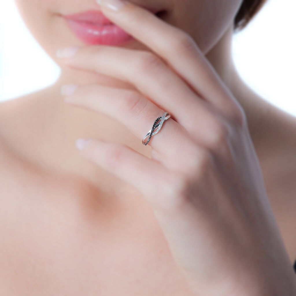 Bague Naciye Or Blanc Diamant - Bagues avec pierre Femme | Histoire d’Or