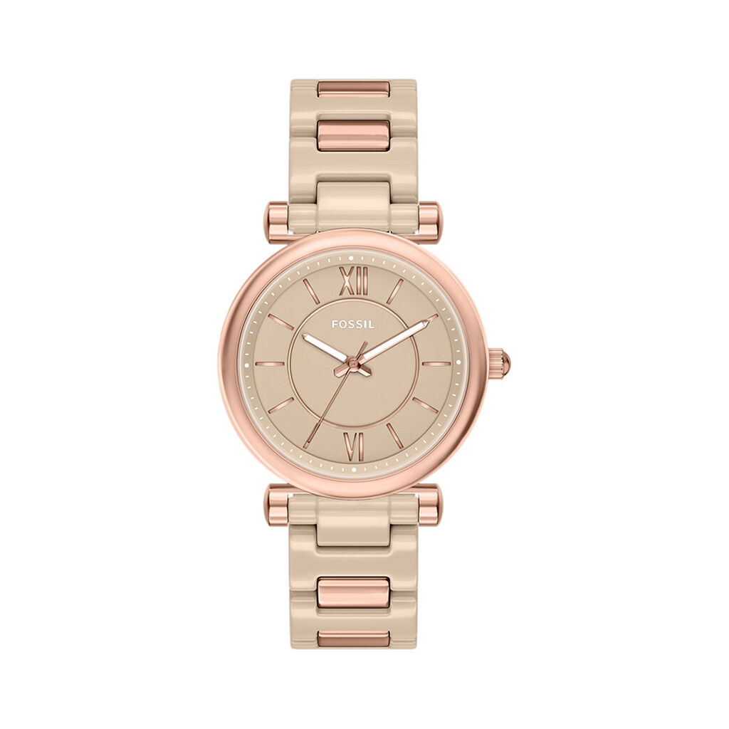 Montre Fossil Carlie 38 Beige - Montres Femme | Histoire d&rsquo;Or
