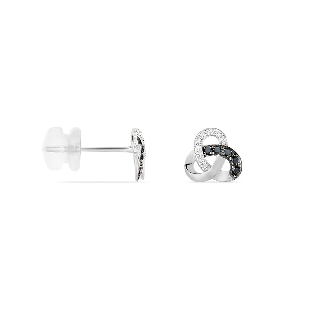 Boucles D'oreilles Puces Constellation Or Blanc Diamant - Clous d'oreilles Femme | Histoire d’Or