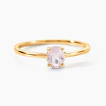 Bague Valentino Or Jaune Quartz - Bagues solitaires Femme | Histoire d&rsquo;Or