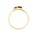 Bague Leila Or Bicolore Rubis - Bagues avec pierre Femme | Histoire d’Or