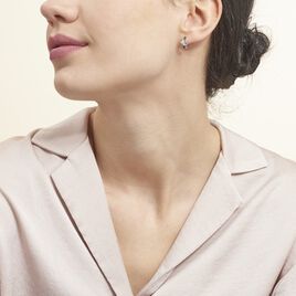Créoles Clemenca Rondes Argent Blanc Oxyde De Zirconium - Boucles d'oreilles créoles Femme | Histoire d’Or