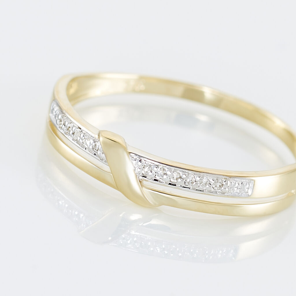 Bague Daynis Or Jaune Diamant - Bagues avec pierre Femme | Histoire d’Or