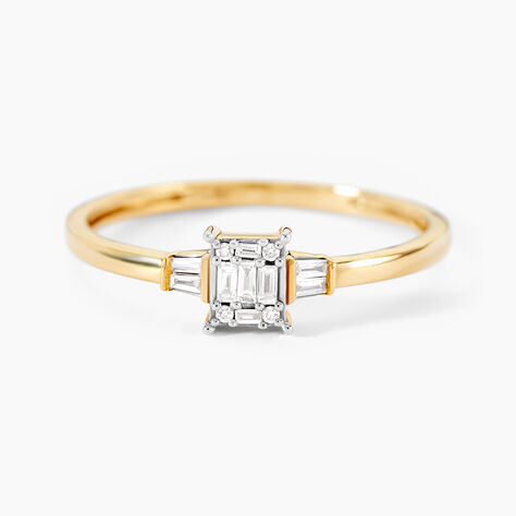 Bague 1986 Or Jaune Diamant - Bagues avec pierre Femme | Histoire d&rsquo;Or