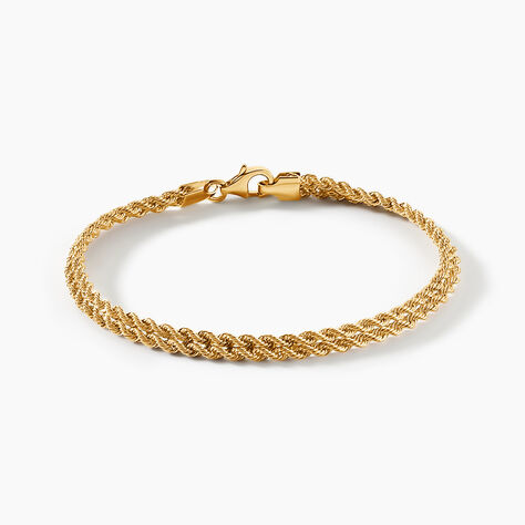 Bracelet Jerry Maille Corde 2 Rangs Or Jaune - Bracelets chaîne Femme | Histoire d’Or