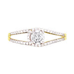 Bague Micky Or Jaune Oxyde De Zirconium - Bagues solitaires Femme | Histoire d&rsquo;Or