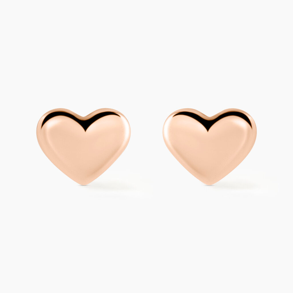 Boucles d'oreilles Sucettes coeur rouge - I Love Rose