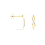 Boucles D'oreilles Puces Smina Or Jaune Diamant - Boucles d'oreilles pendantes Femme | Histoire d&rsquo;Or