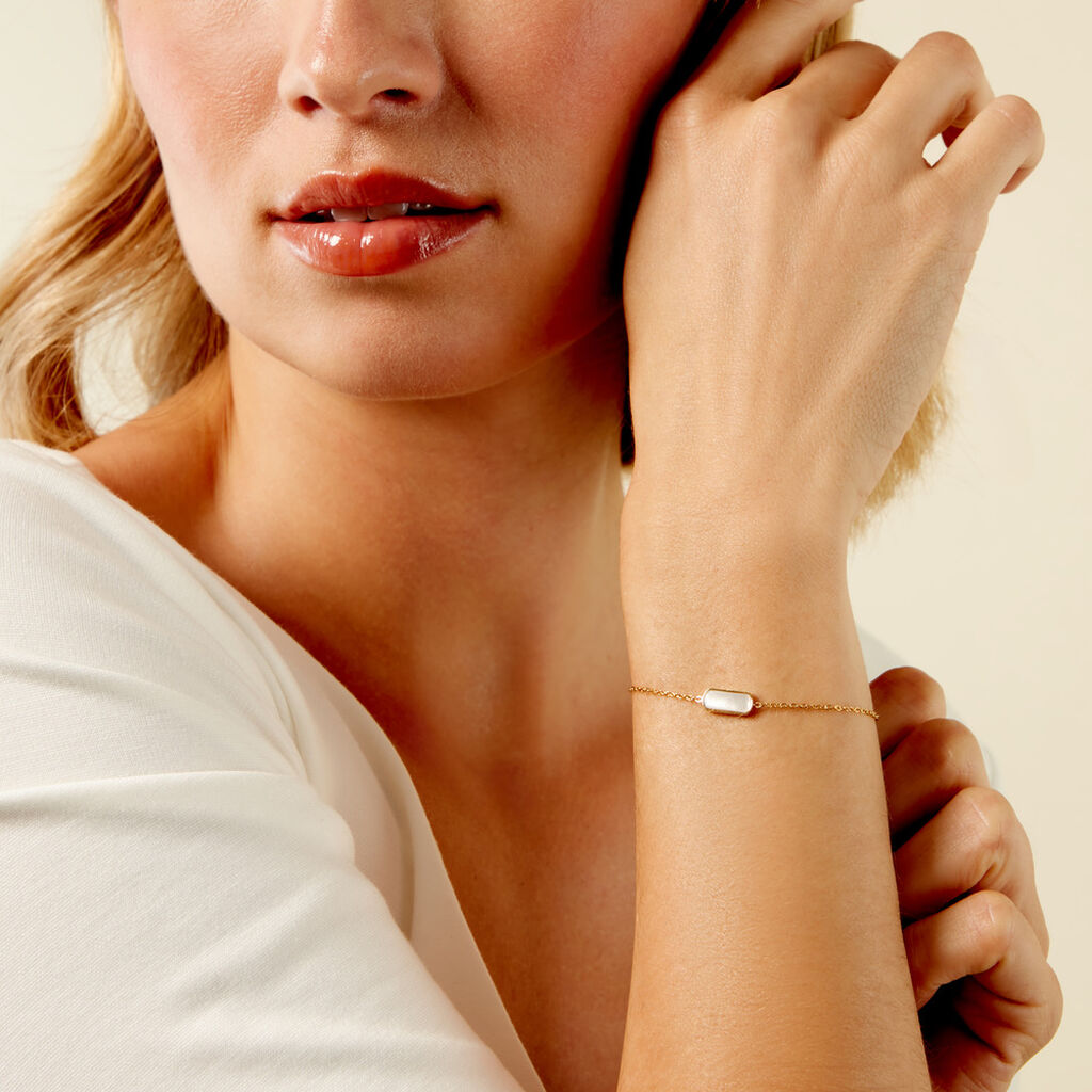 Bracelet Jazz Acier Jaune Nacre - Bracelets Femme | Histoire d’Or