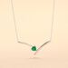 Collier Renaldine Or Blanc Emeraude - Colliers Femme | Histoire d’Or