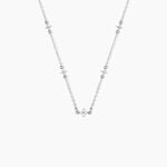 Collier Clova Argent Blanc Oxyde De Zirconium - Colliers fantaisie Femme | Histoire d&rsquo;Or
