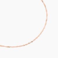 Chaîne Imanie Maille Singapour Or Rose