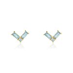 Boucles D'oreilles Puces Lavender Or Jaune Topaze - Clous d'oreilles Femme | Histoire d&rsquo;Or