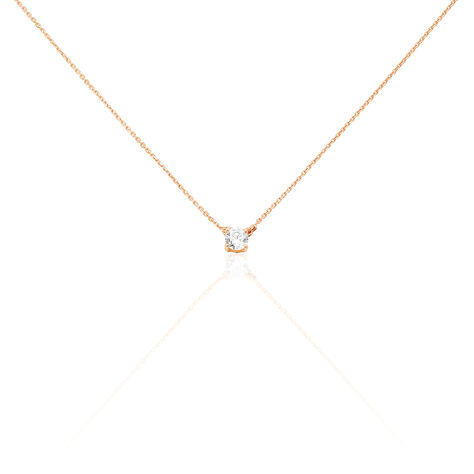 Collier Ponama Or Rose Oxyde De Zirconium - Colliers Femme | Histoire d’Or