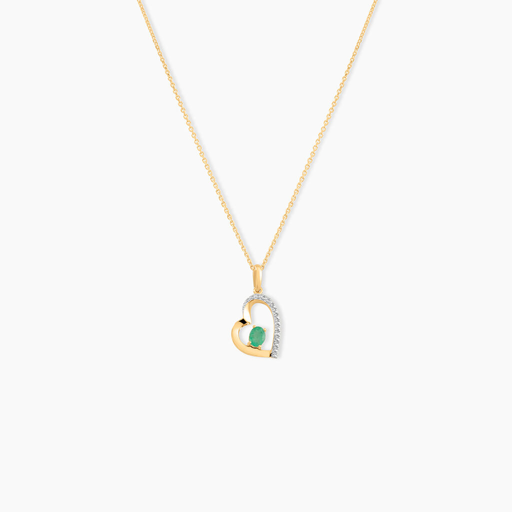 Pendentif Arduinna Or Jaune Emeraude - Pendentifs Femme | Histoire d&rsquo;Or