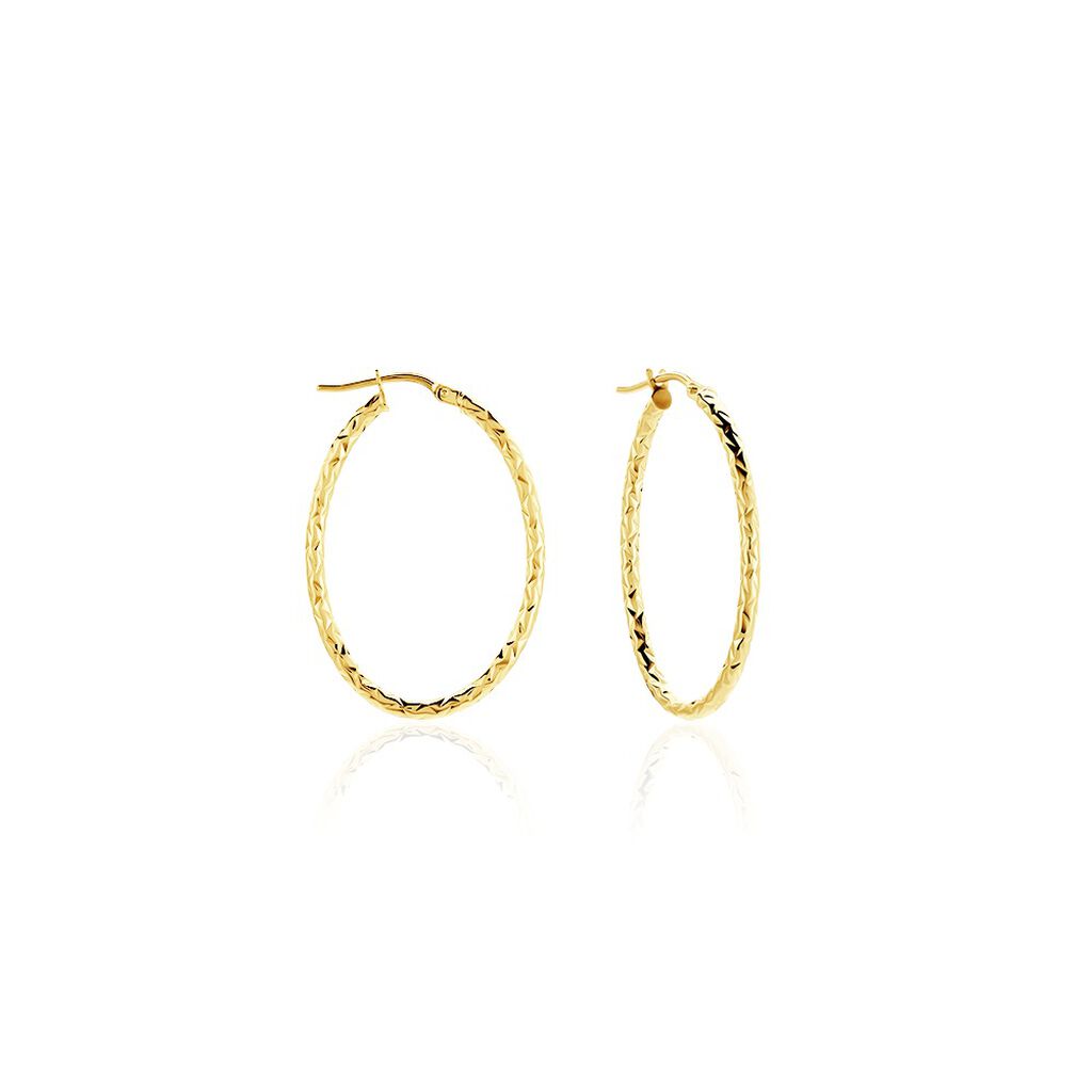 Créoles Carlyle Or Jaune - Boucles d'oreilles créoles Femme | Histoire d’Or