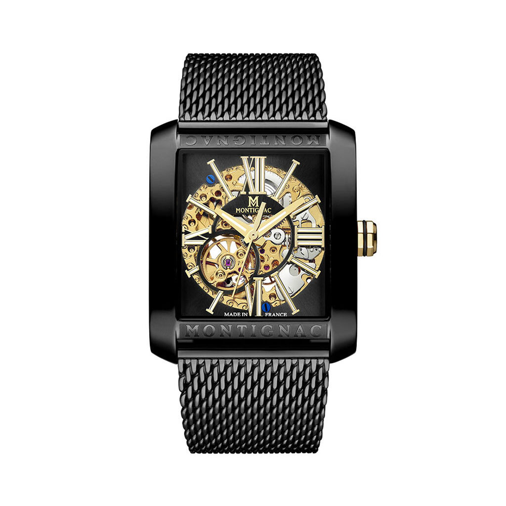 Montre Montignac Square Automatique Noir - Montres Homme | Histoire d&rsquo;Or