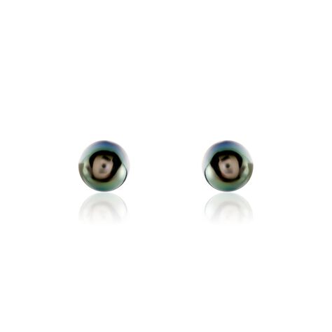 Boucles D'oreilles Puces Bo Puce Or Jaune Perle De Culture - Clous d'oreilles Femme | Histoire d’Or
