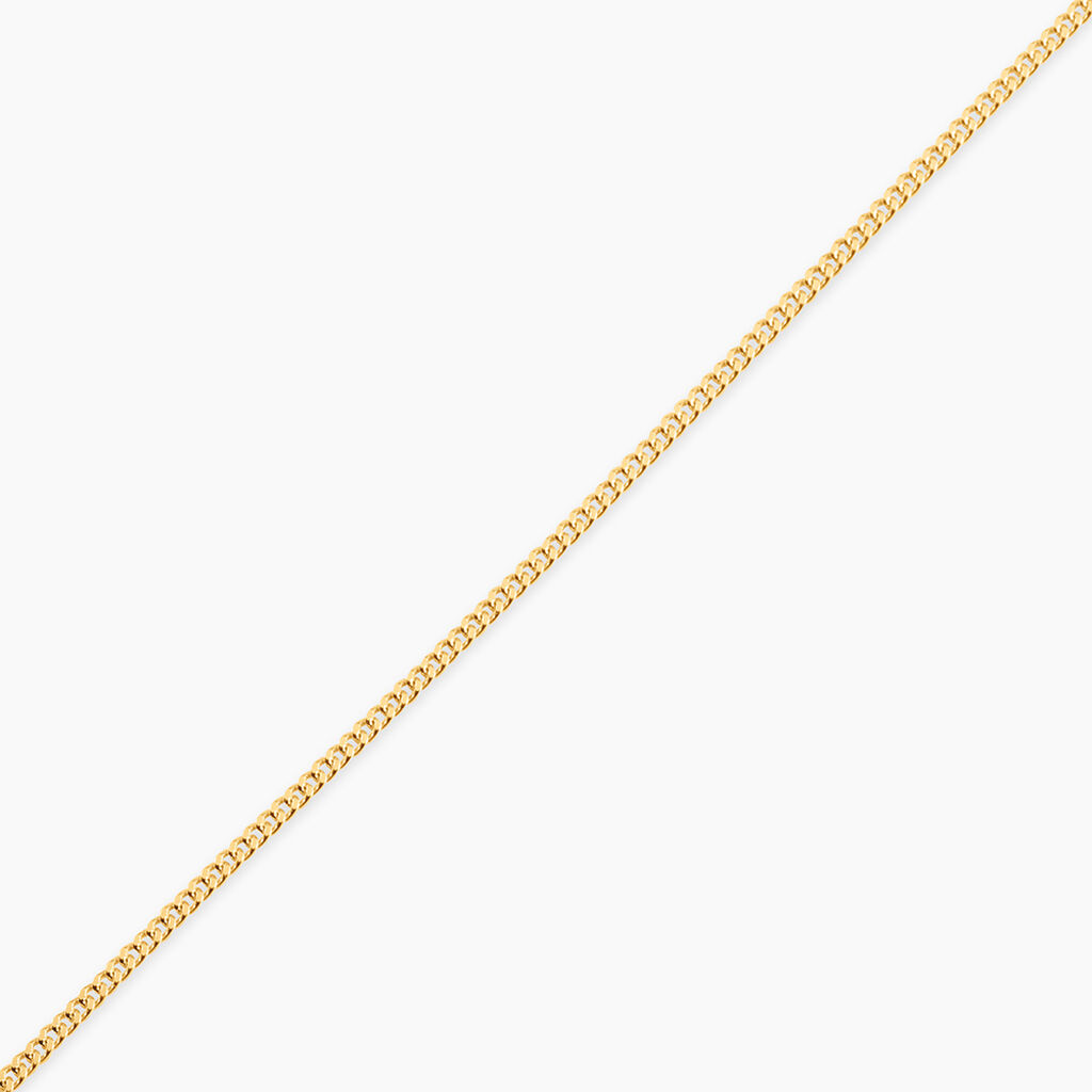 Cha&icirc;ne Ixia Maille Gourmette Diamantee Or Jaune - Chaines Femme | Histoire d&rsquo;Or