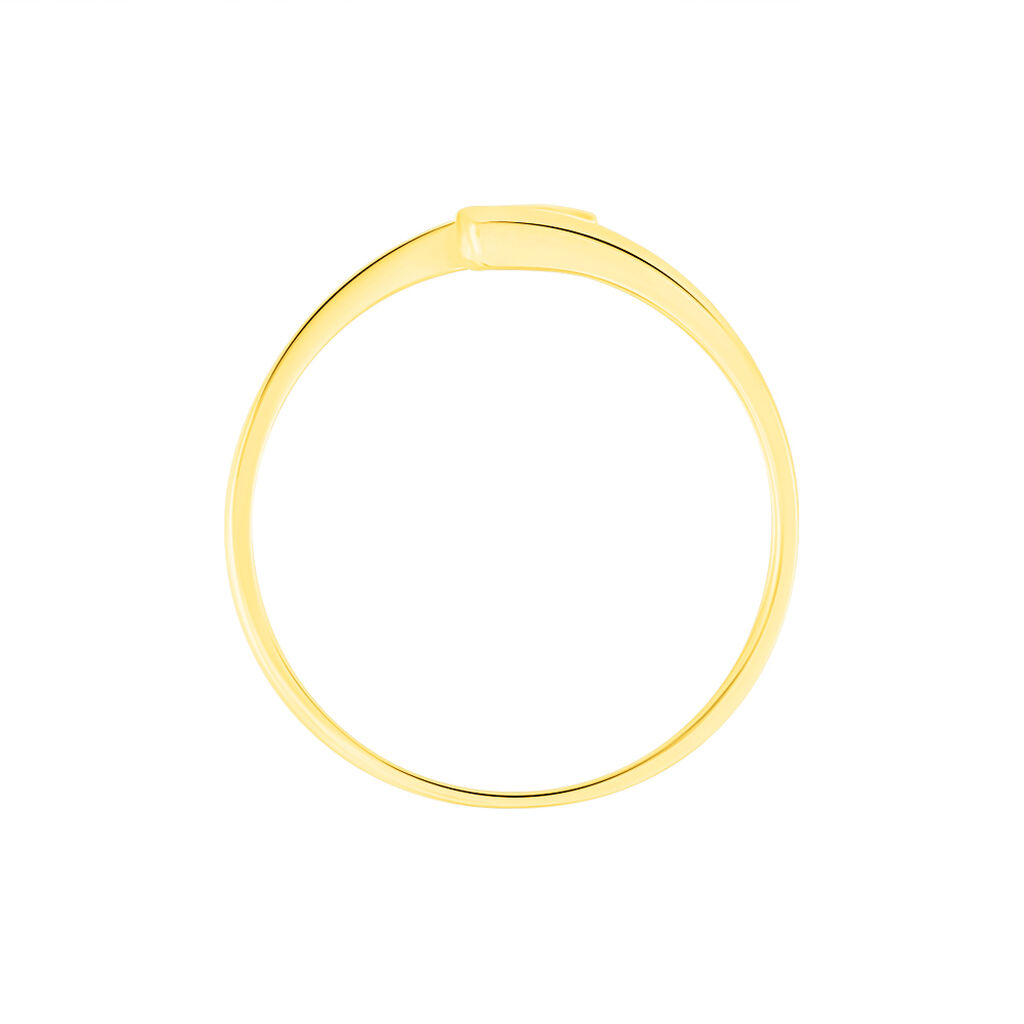 Bague Serti Couteau Or Jaune Saphir - Bagues solitaires Femme | Histoire d’Or