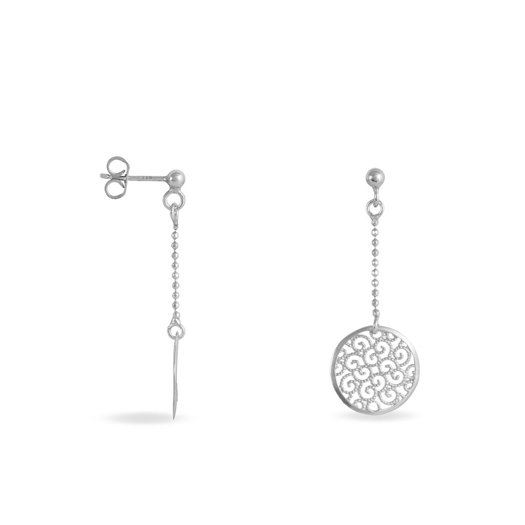 Boucles D'oreilles Pendantes Setti Argent Blanc - Boucles d'oreilles fantaisie Femme | Histoire d’Or