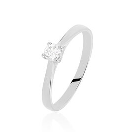 Bague Solitaire Victoria Or Blanc Diamant - Bagues solitaires Femme | Histoire d’Or