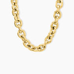 Collier Dafnie Acier Jaune - Bijoux sans pierre Femme | Histoire d&rsquo;Or