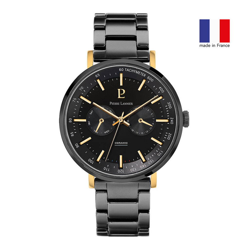 Montre Pierre Lannier Ceramic Noir - Montres Homme | Histoire d’Or