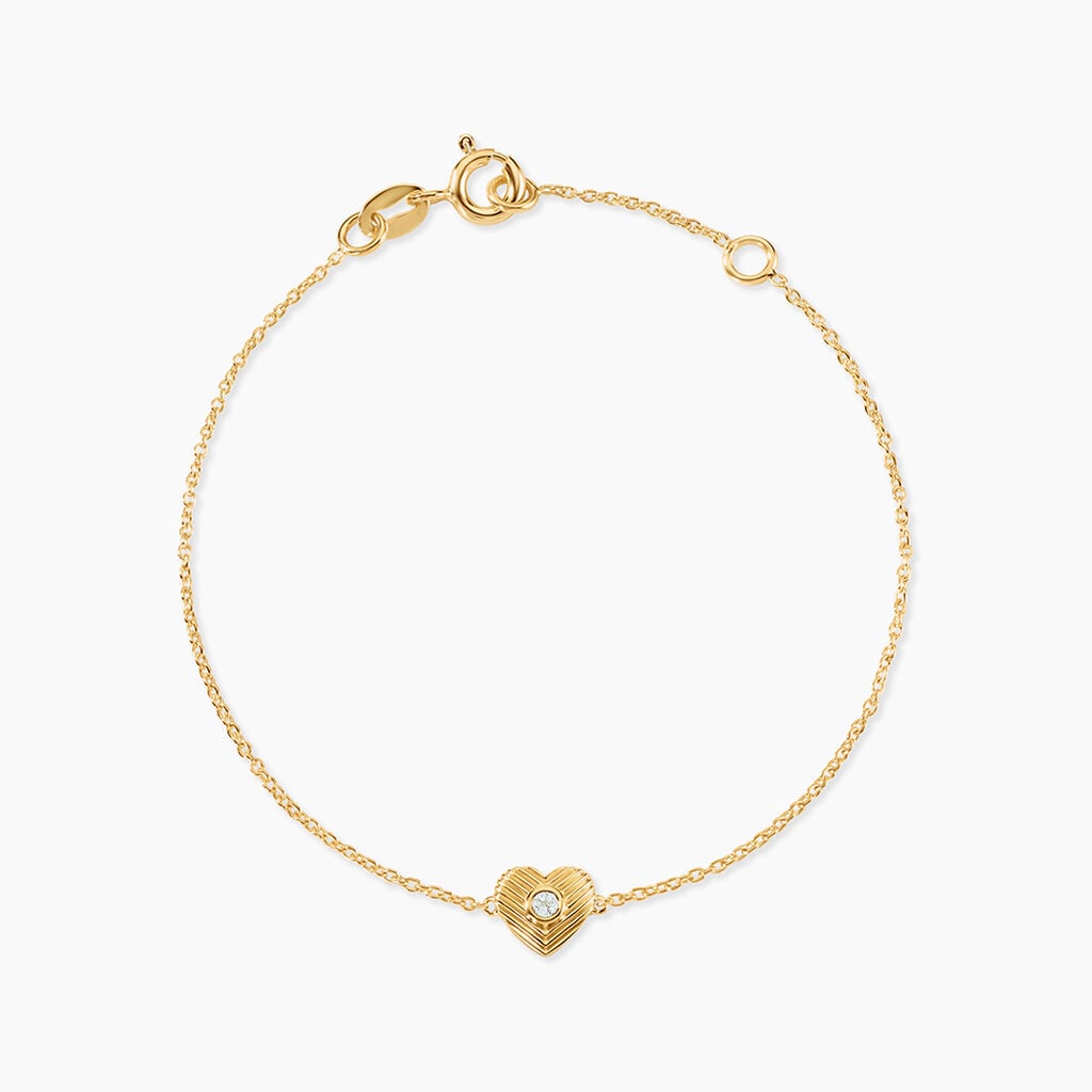 Bracelet Benno Argent Dor&eacute; A L'Or 750/1000 Topaze - Bracelets Pierre Femme | Histoire d&rsquo;Or