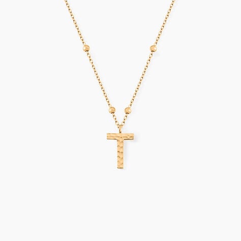 Collier Plaqu&eacute; Or Jaune Lettra - Colliers fantaisie Femme | Histoire d&rsquo;Or