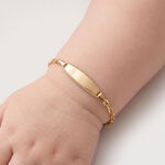 Bracelet Identit&eacute; Fanelia Maille Marine Or Jaune - Bracelets Communion Enfant | Histoire d&rsquo;Or