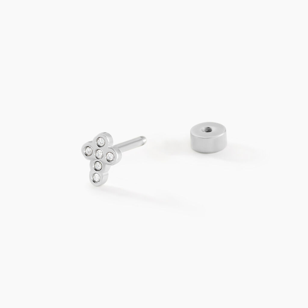 Piercing Maanta Acier Blanc Oxyde De Zirconium - Piercings d'oreilles Femme | Histoire d&rsquo;Or