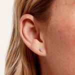 Boucles D'Oreilles Puces Subira Argent Blanc Oxyde De Zirconium - Boucles d'oreilles fantaisie Femme | Histoire d&rsquo;Or