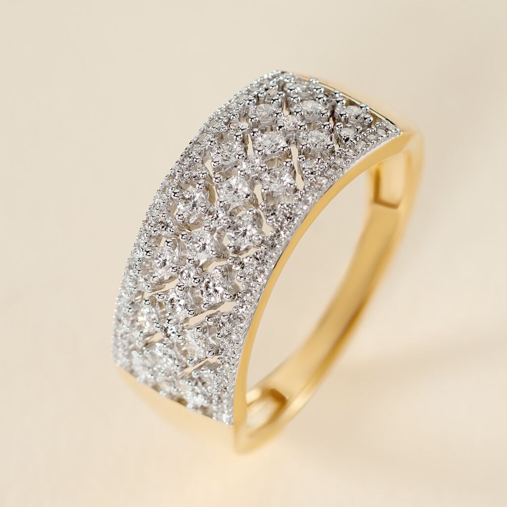 Bague Theolinne Or Jaune Diamant - Bagues avec pierre Femme | Histoire d’Or
